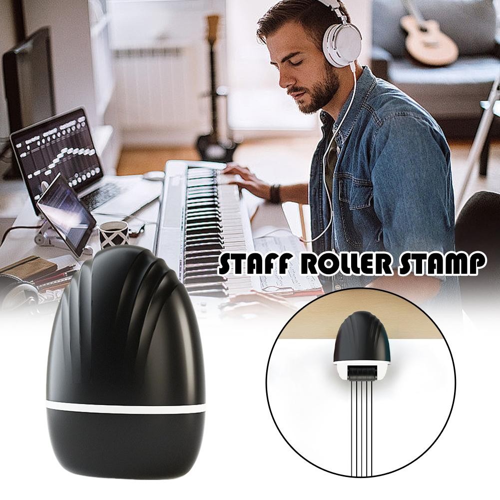 Music Staff Roller Stamp Portable Teaching Note Seal Stamp Line U8E5 M8V9
