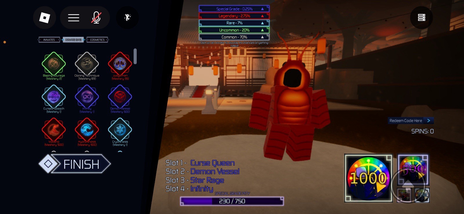 Stacked blox fruits account+ jujitsu infinite stuff on it 