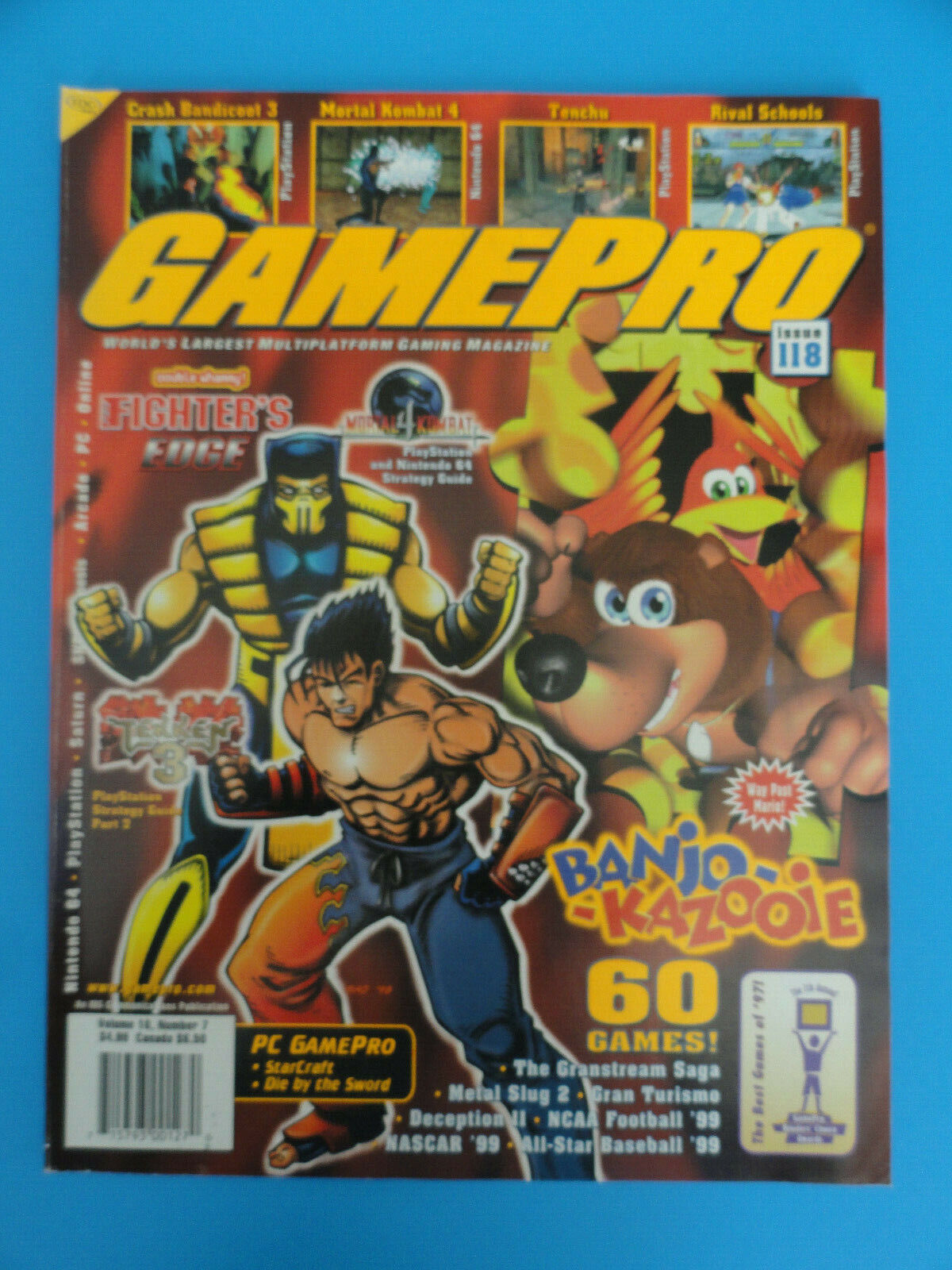 GAMEPRO MAGAZINE #118 1998 - MORTAL KOMBAT 4, FIGHTER'S EDGE, BANJO-KAZOOIE +