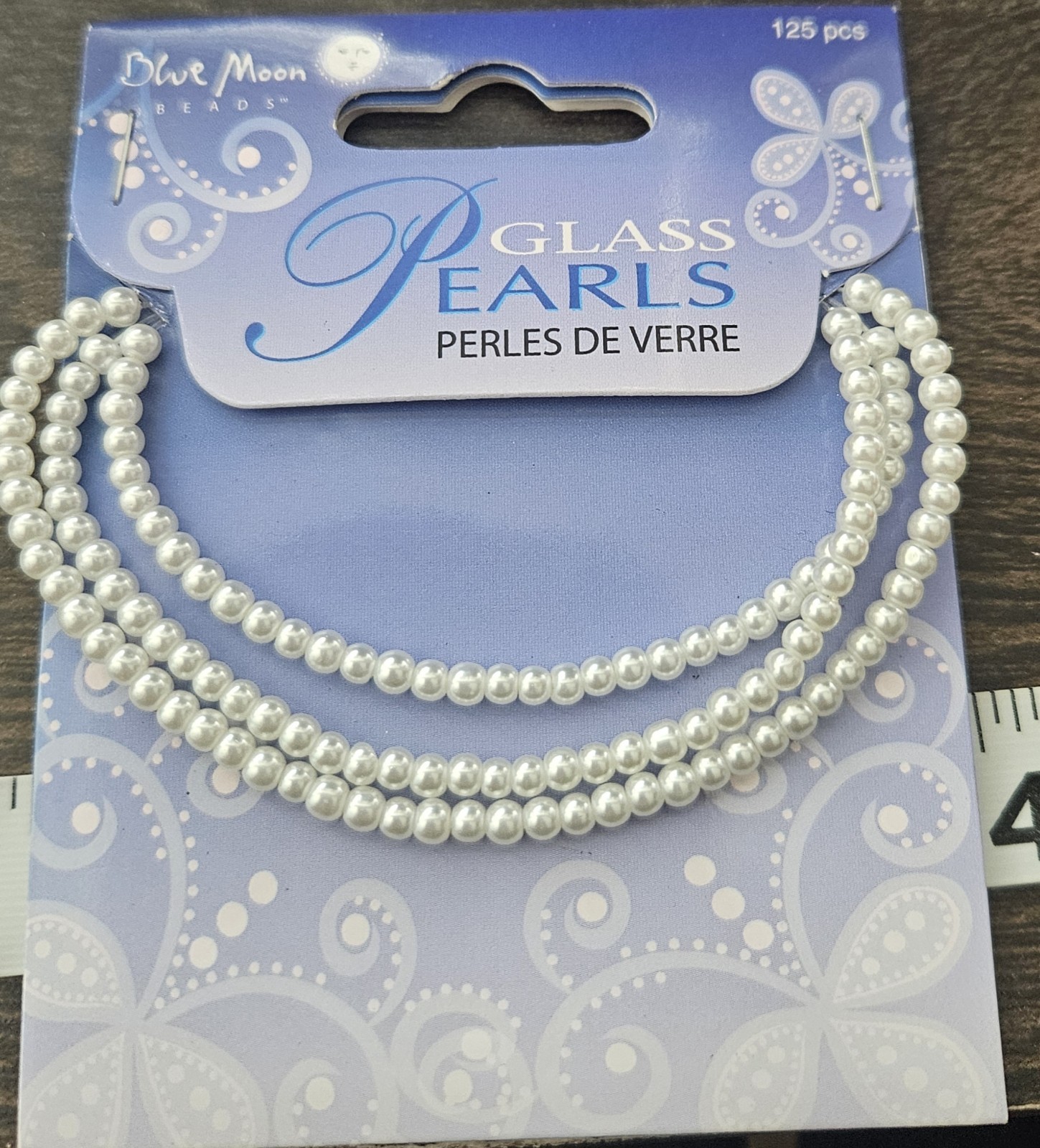 Blue Moon Brand 3 Strand Glass Pearl Bracelet