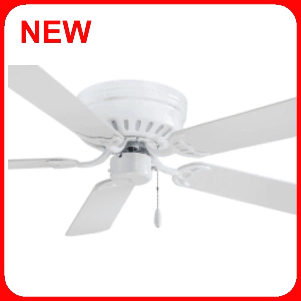 MinkaAire Mesa 52" 5 Blade Indoor Flush Mount Fan White  r29