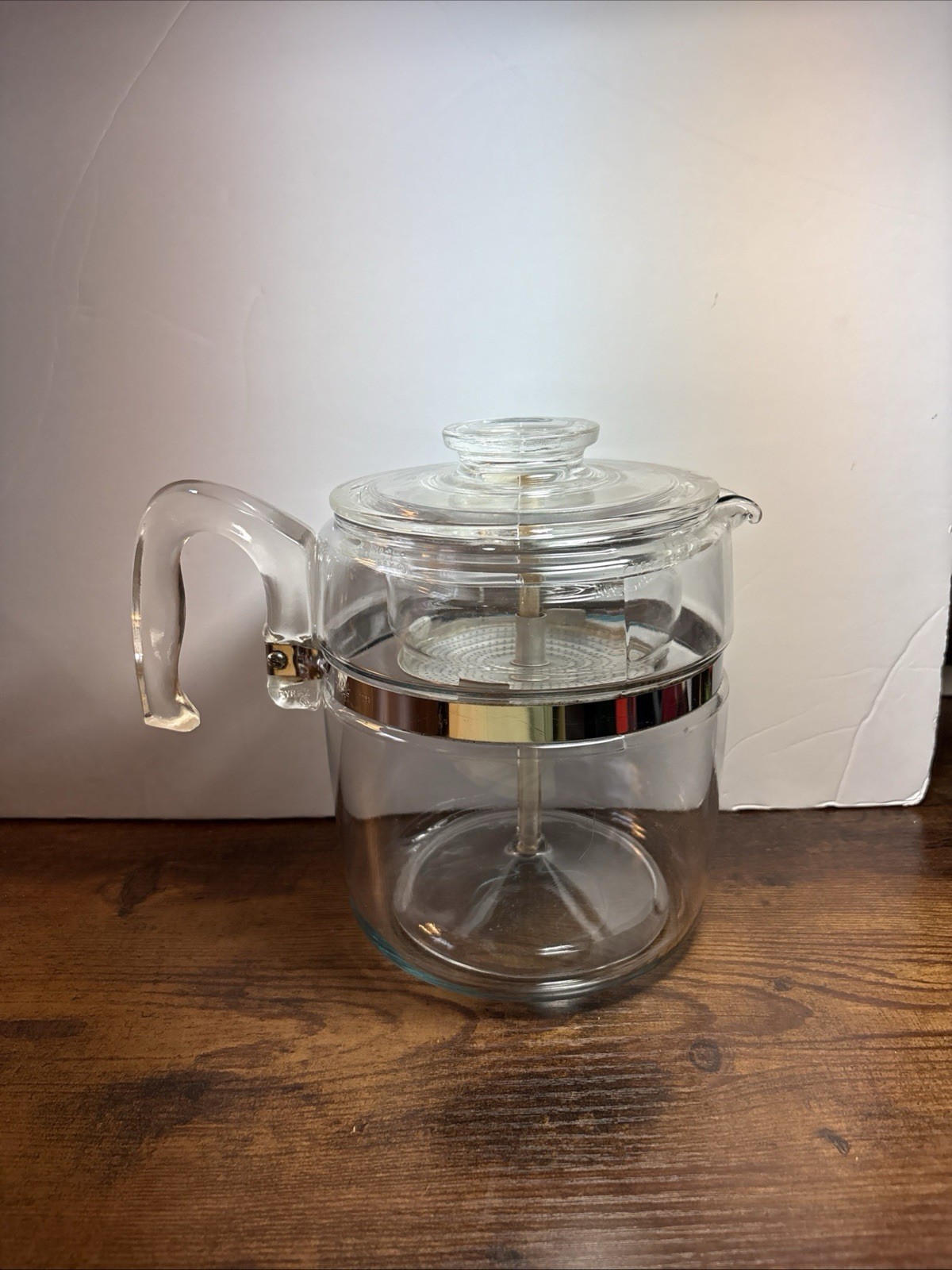 Pyrex  #7759 Flameware 6-9 Cup Coffee Percolator Complete