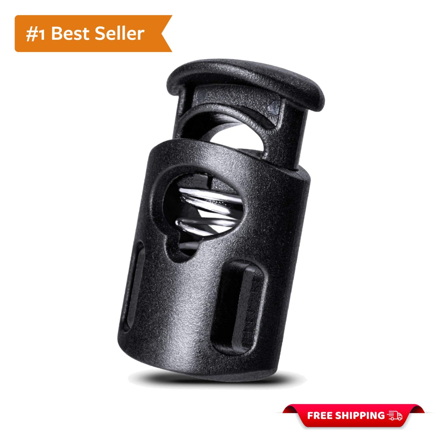 10 Pcs Durable POM Plastic Cord Locks - Secure Spring Toggles for Everyday Use