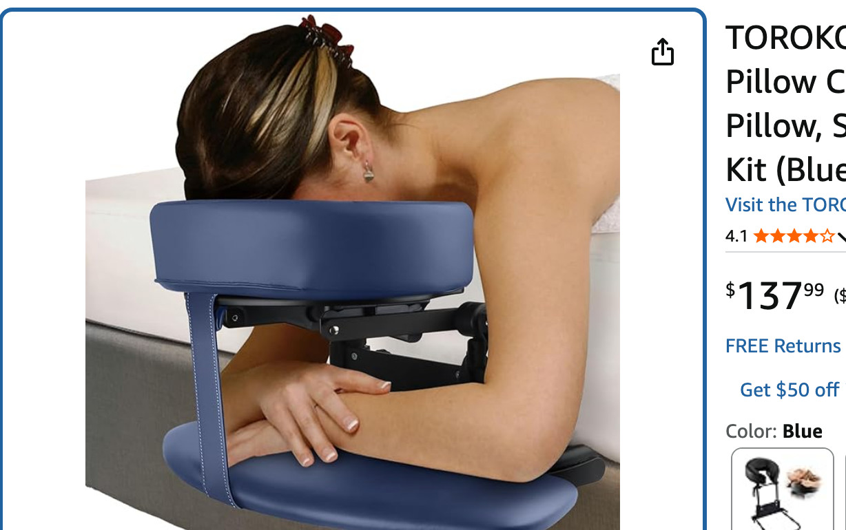 Adjustable Headrest Face Pillow Cradle Support Bracket Face Pillow Salon