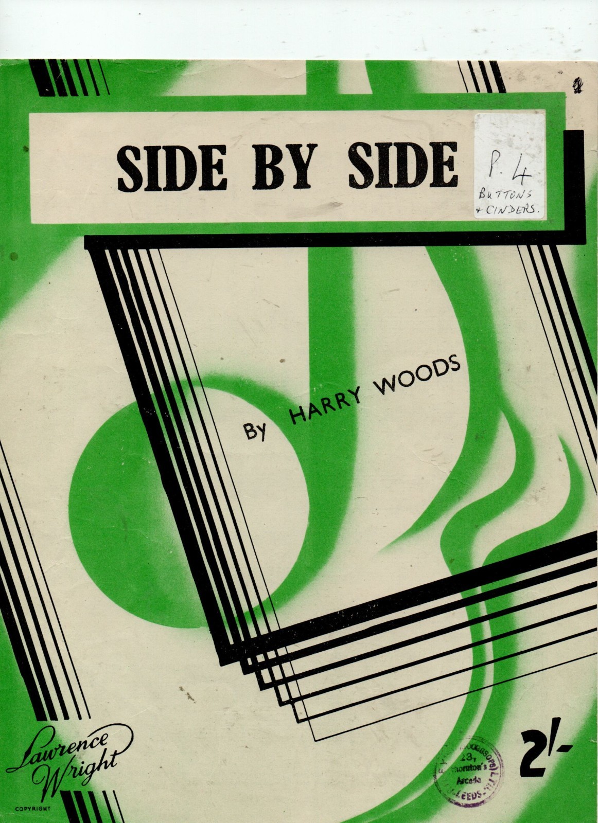 song sheet SIDE BY SIDE - Harry Woods