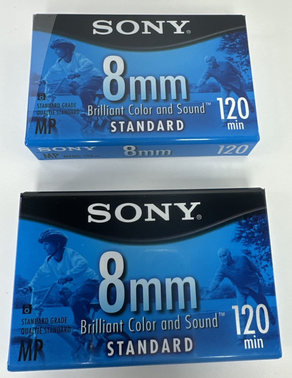 Sony 8MM P6-120MPL 120 Minute Video Cassette Tapes Lot of 2 - New Sealed