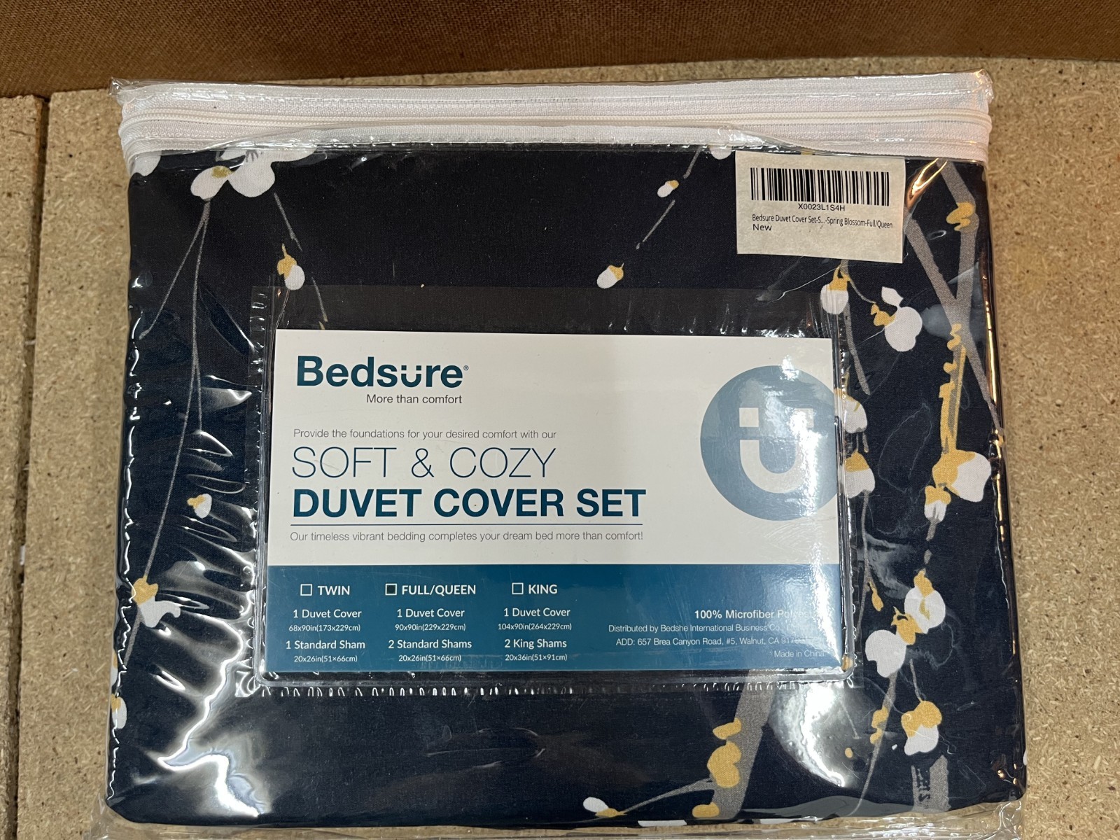 Bedsure Duvet Cover Set Full Queen 3 Pc Spring Blossom C41