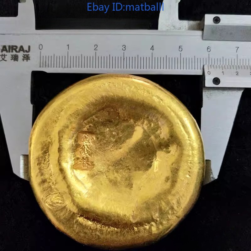 Brass Gold Gilded Ingot Handheld Ornament Craft