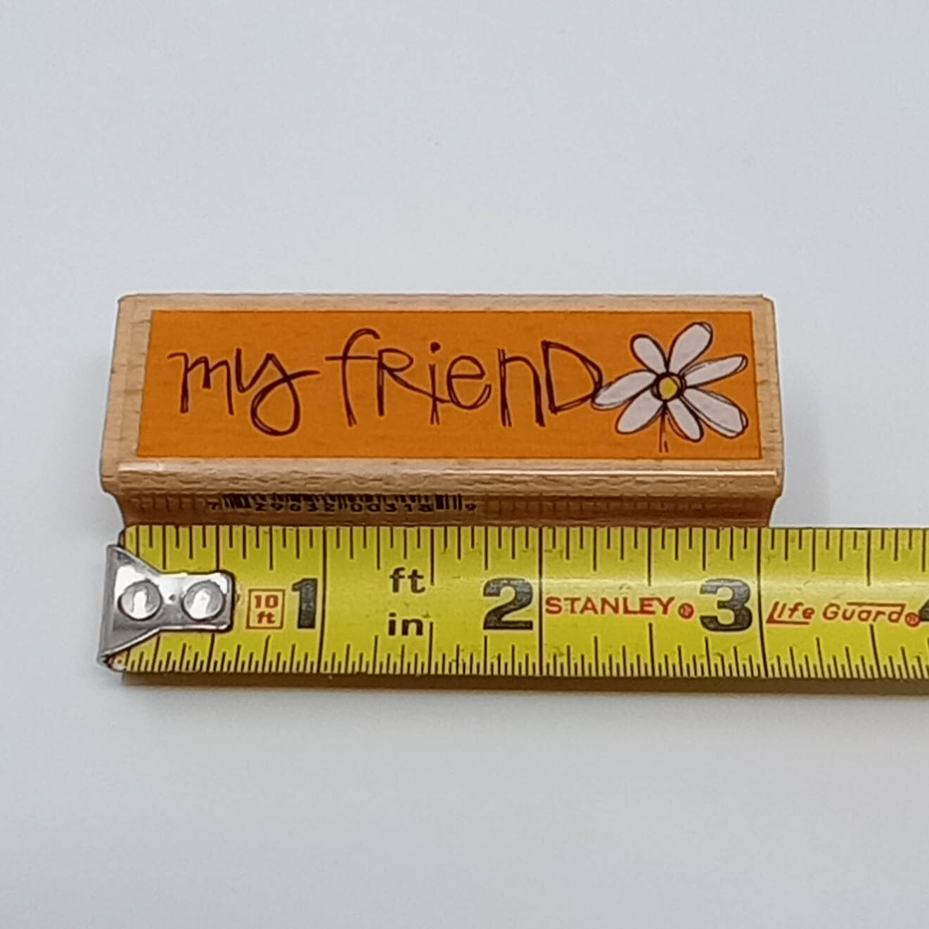 Kolette Hall My Friend Flower Words Phrases Writing Wood Mounted Rubber Stamp