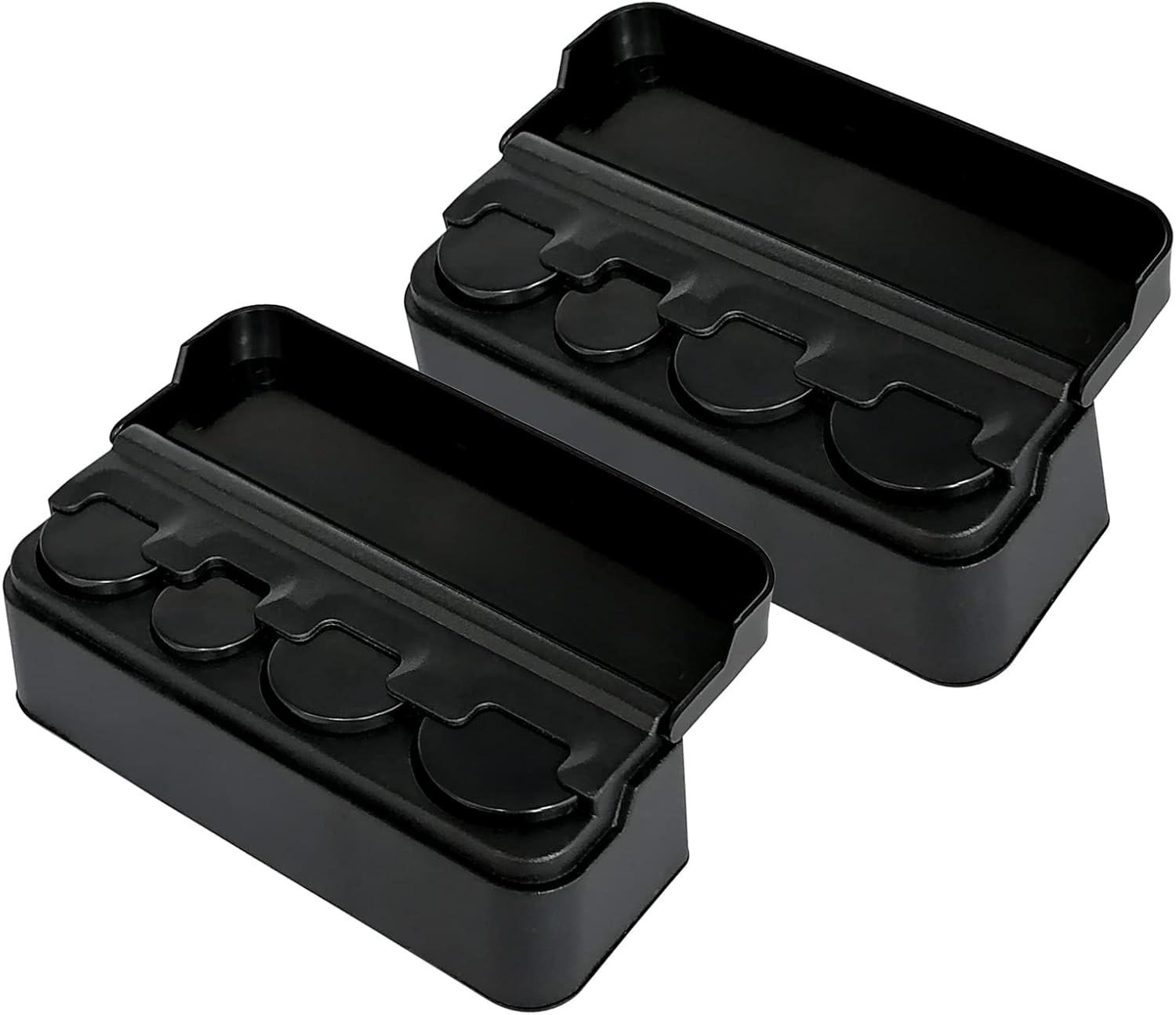 2 Pack Coin Holder for Car Coin Organizer Portable Coin Storage Suitable, Black,