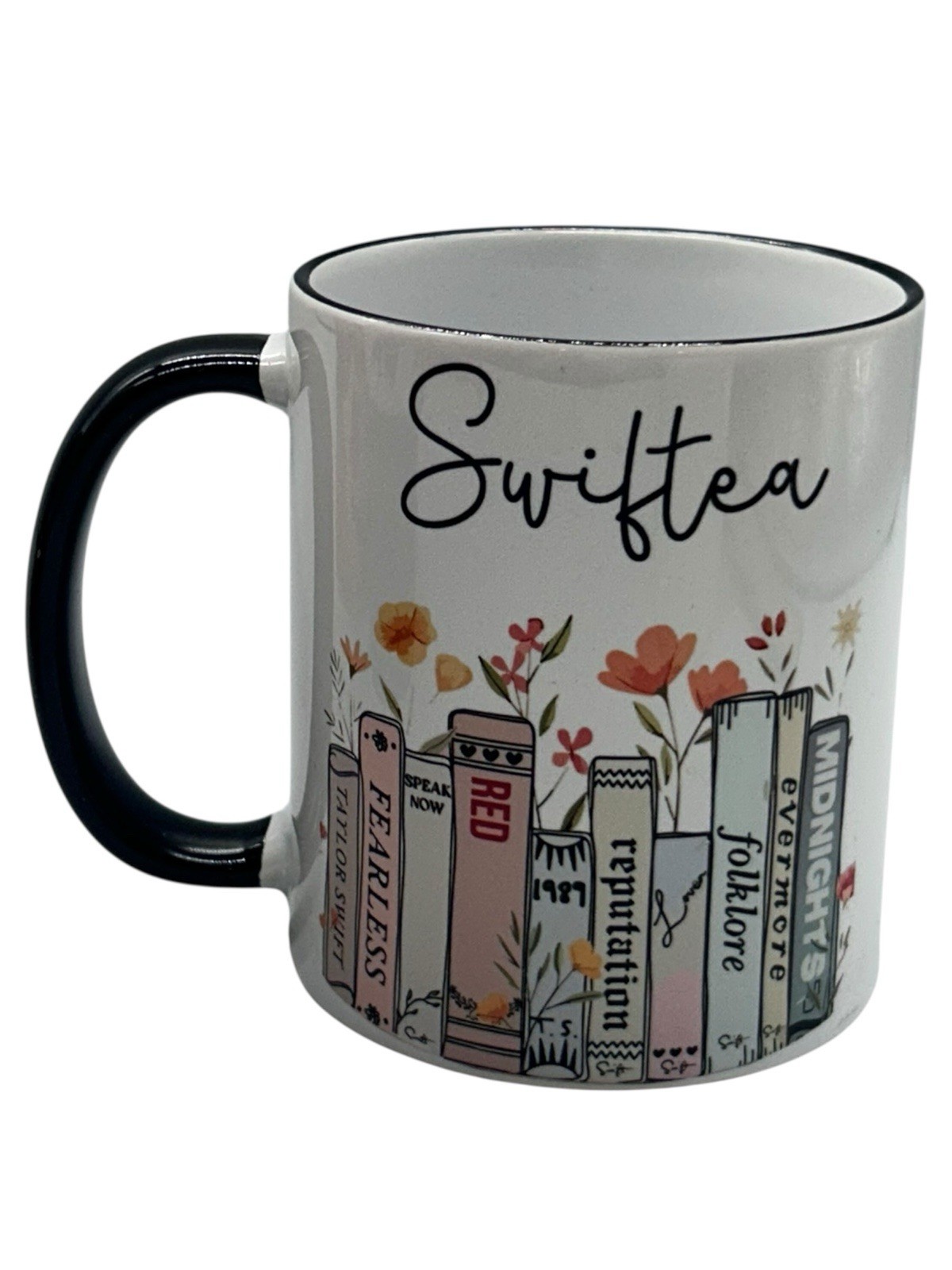 Taylor Swift Mug “Swiftea” Collectible Coffee Cup Fan Gift 10 Oz Black Handle