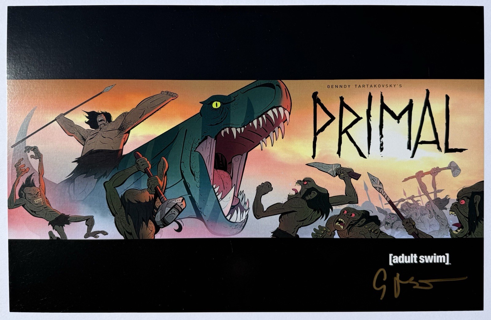 NYCC 2022 Exclusive Primal Poster signed Genndy Tartakovsky Adult Swim HBO MAX
