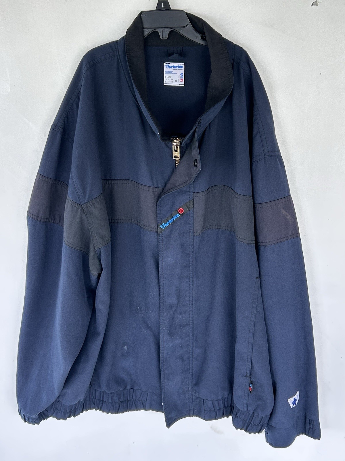 Workrite FR Flame Resistant Jacket Mens XL Navy Blue Work Outdoor Welding