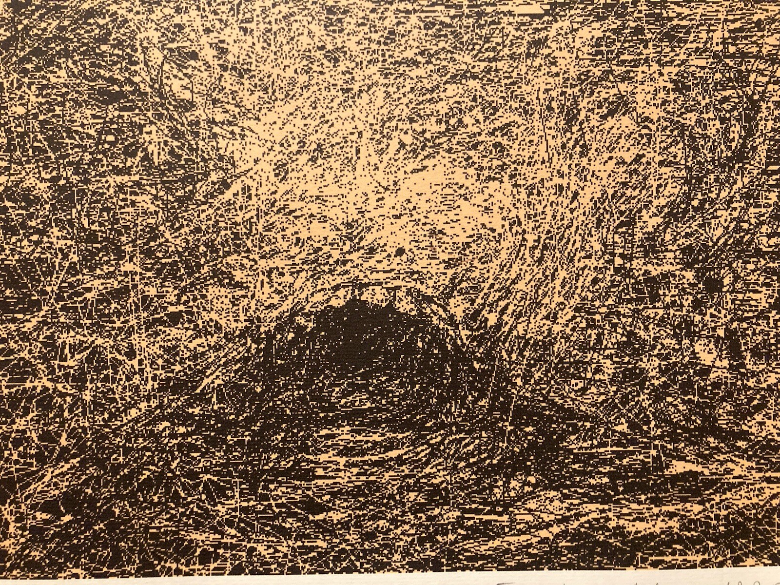 Very Nice Drawing Digital Natan Nuchi Art 1995 Signed Numbered Museum Judaism