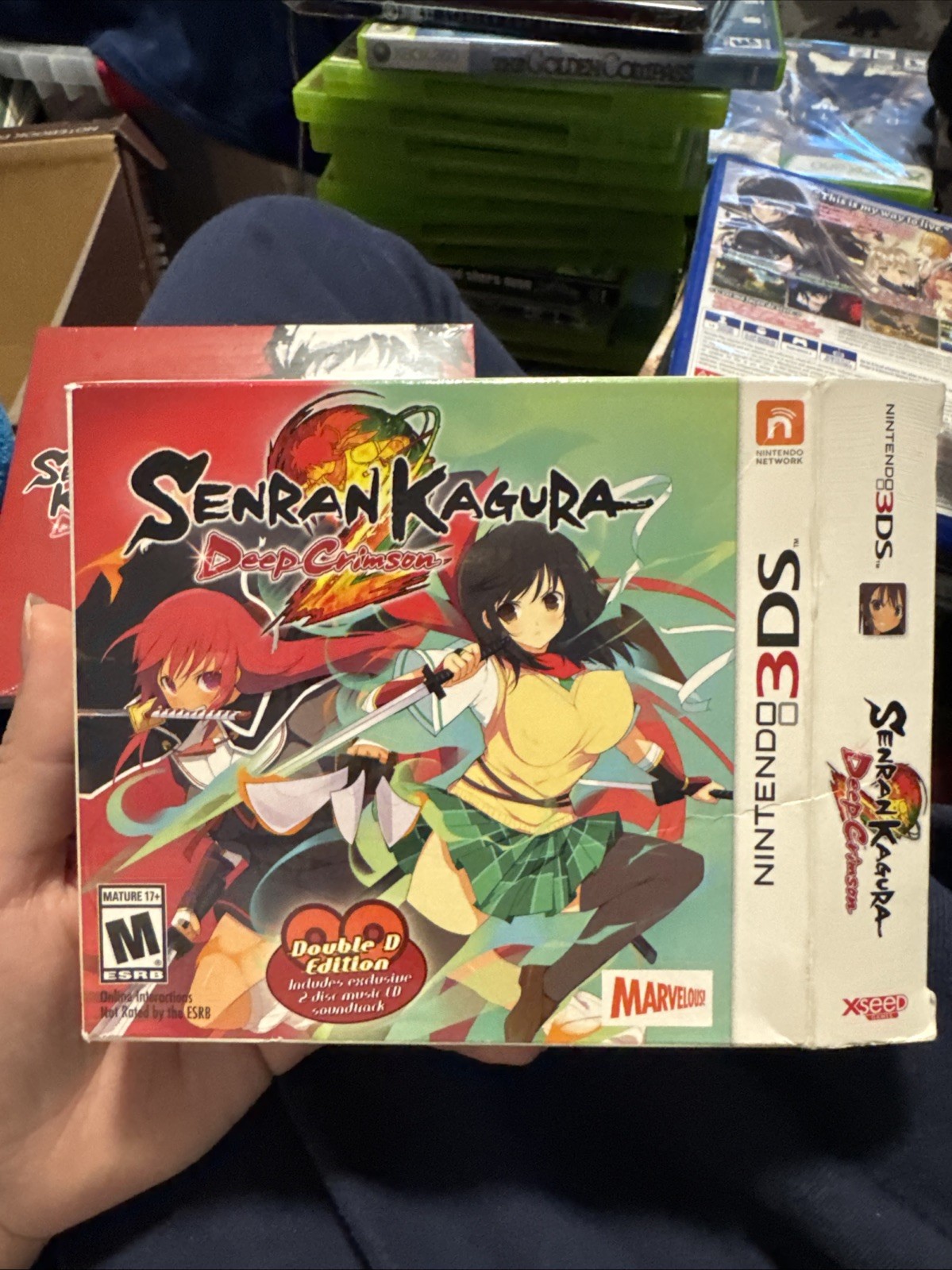 Senran Kagura 2: Deep Crimson - Double D Edition Nintendo 3DS Empty Box And Cd