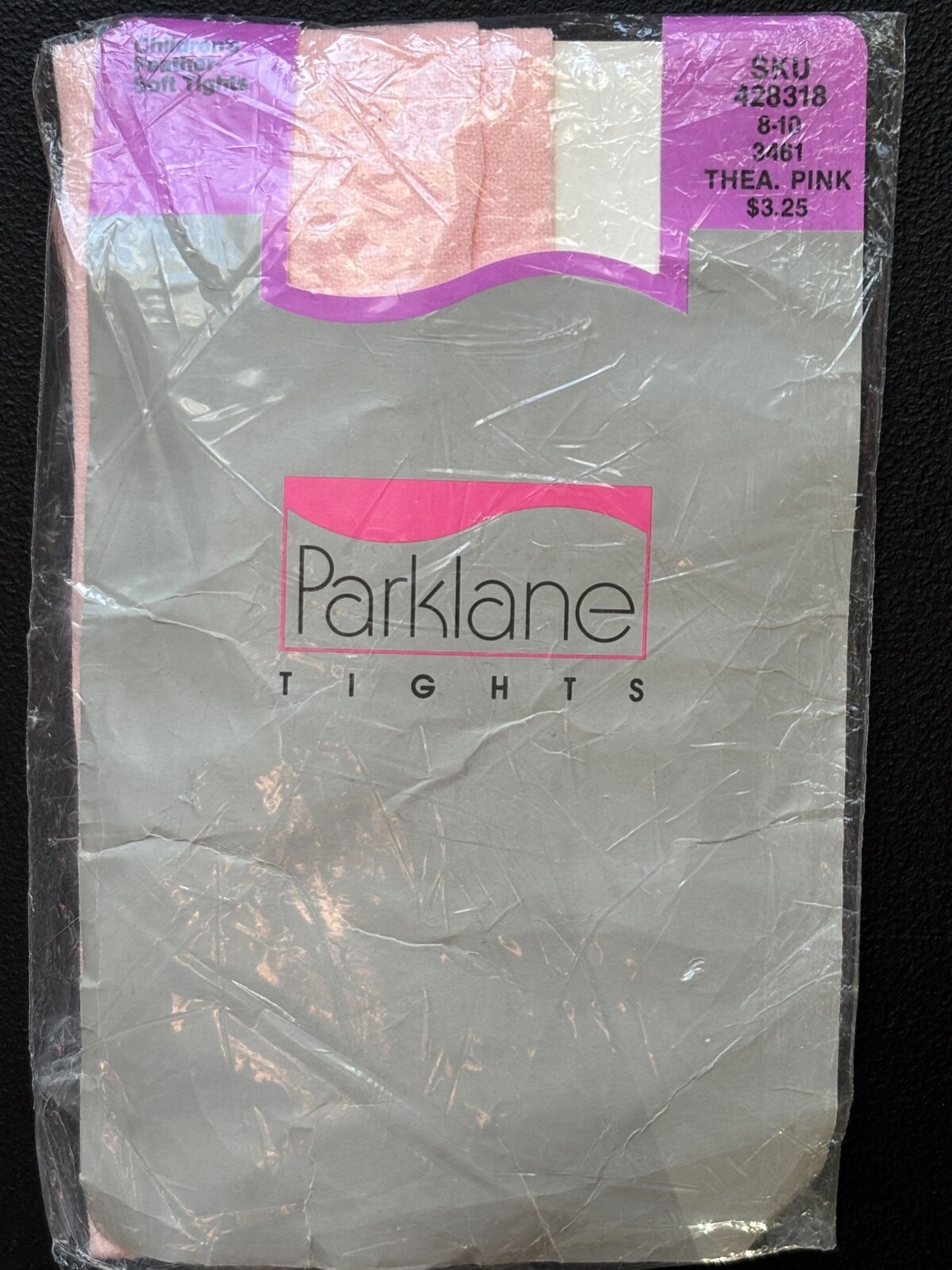 NOS VTG PARKLANE PINK CHILDREN'S FEATHER SOFT TIGHTS HOSE *KIDS MEDIUM 8-10