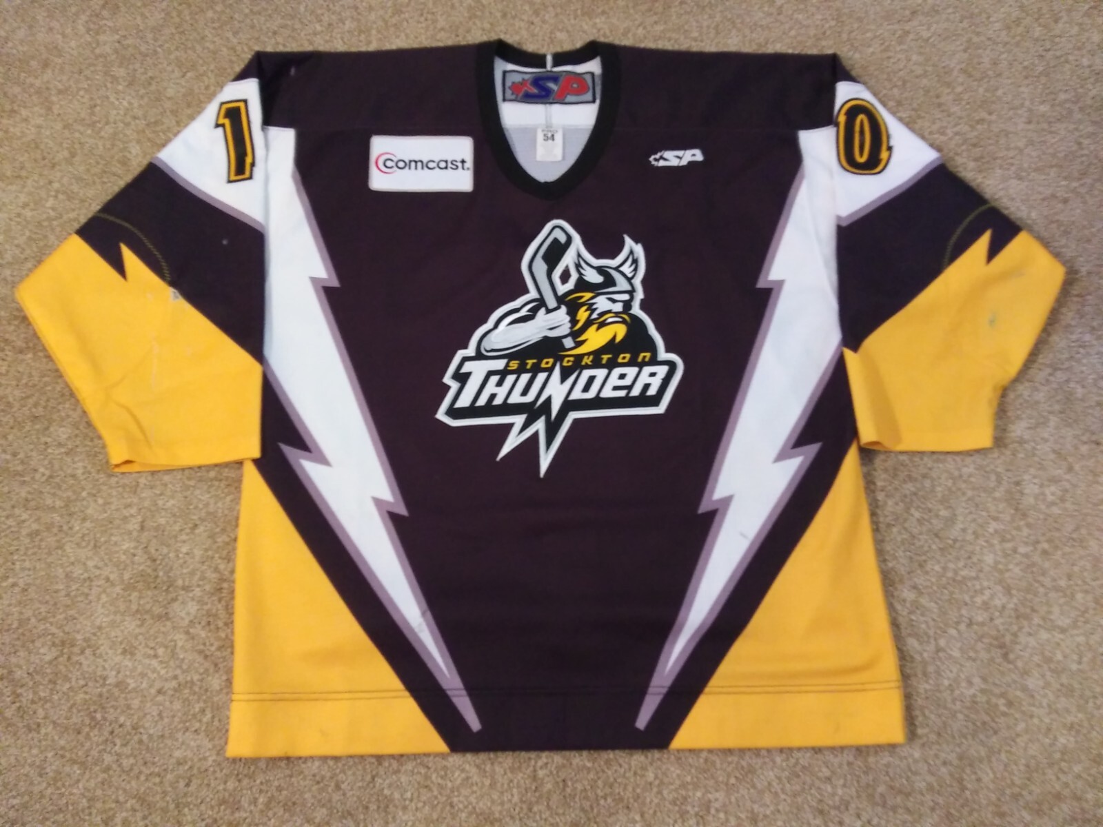 Stockton Thunder Game Worn Hockey Jersey - Cory Urquhart -  2008-2009 - ECHL