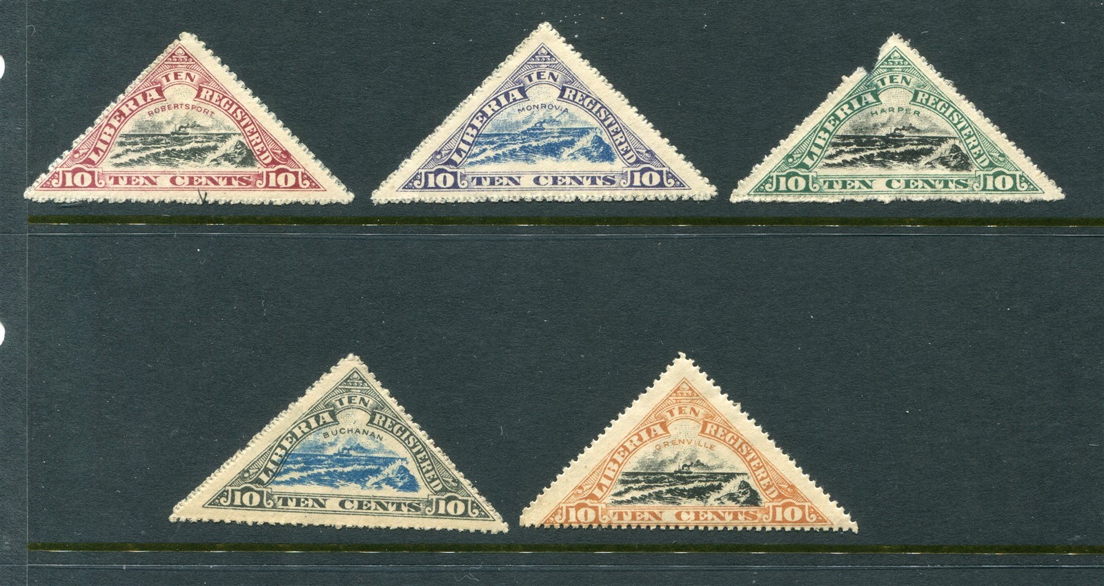 Liberia #F15-19 Ships Complete Set [Mint Hinged]