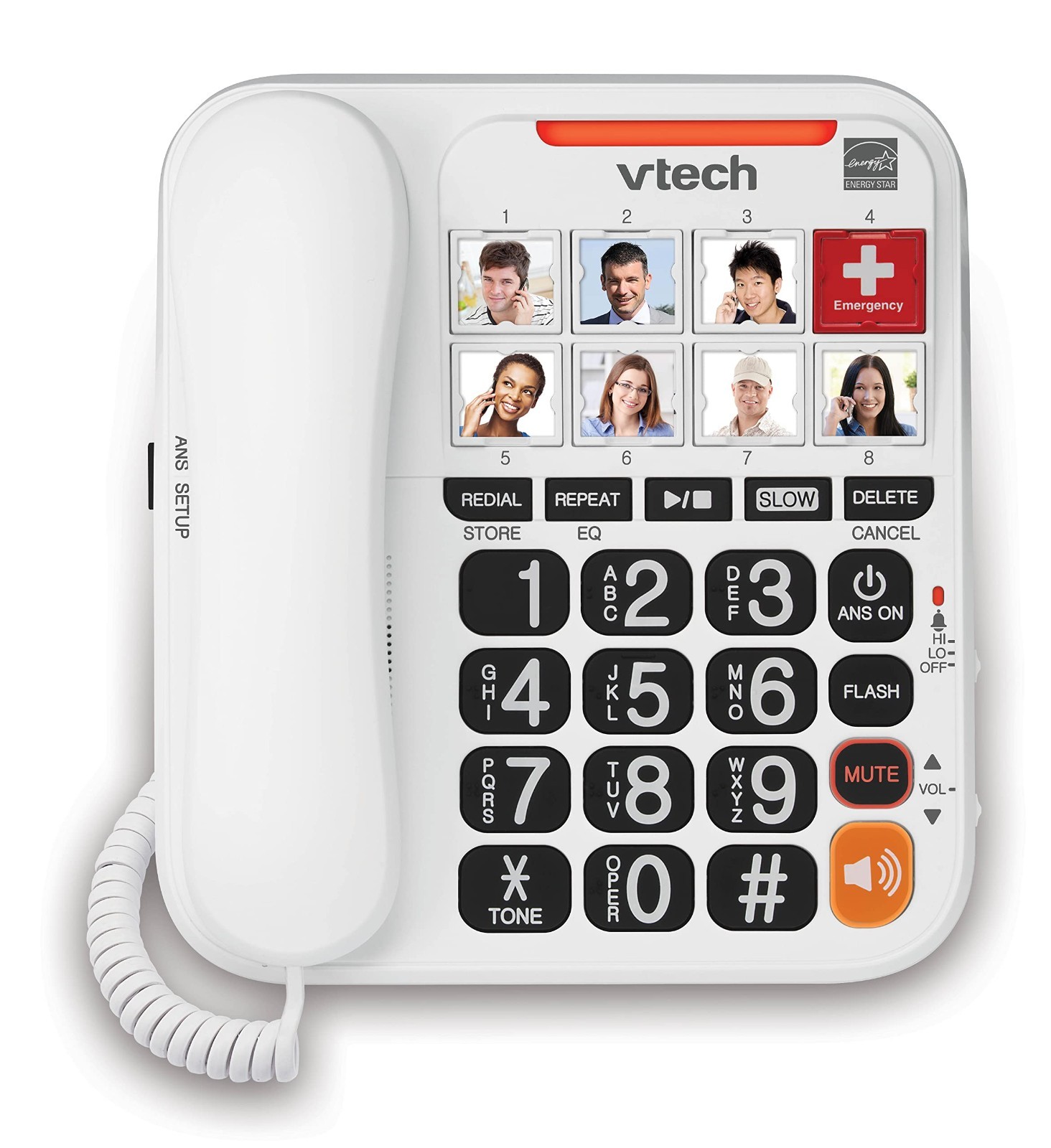 VTECH SN1127 Amplified Answering System w/ Photo Dial, Big Buttons, 90dB Ringer