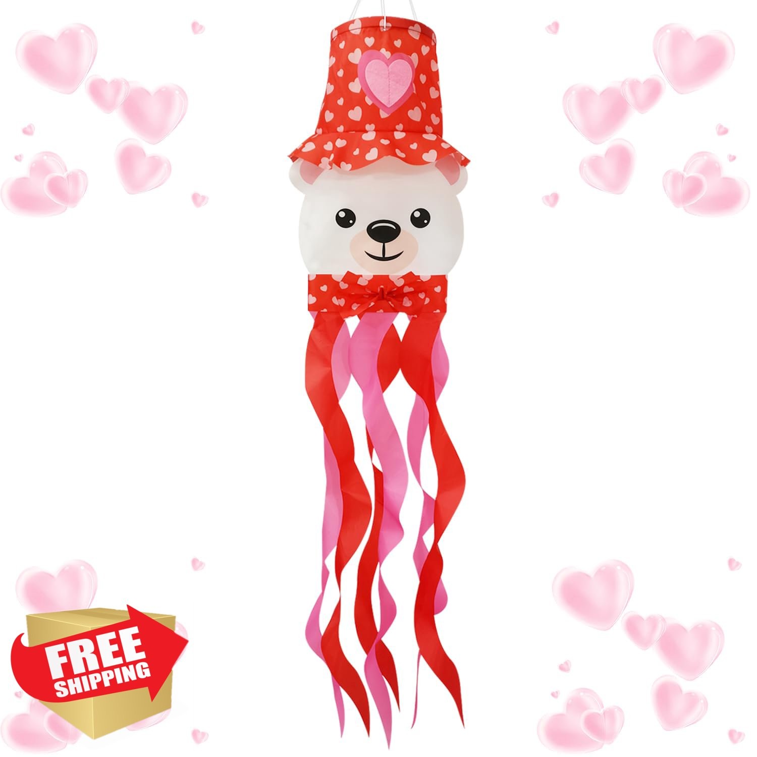 THQZLH Valentine Garden Windsock Outdoor Decoration