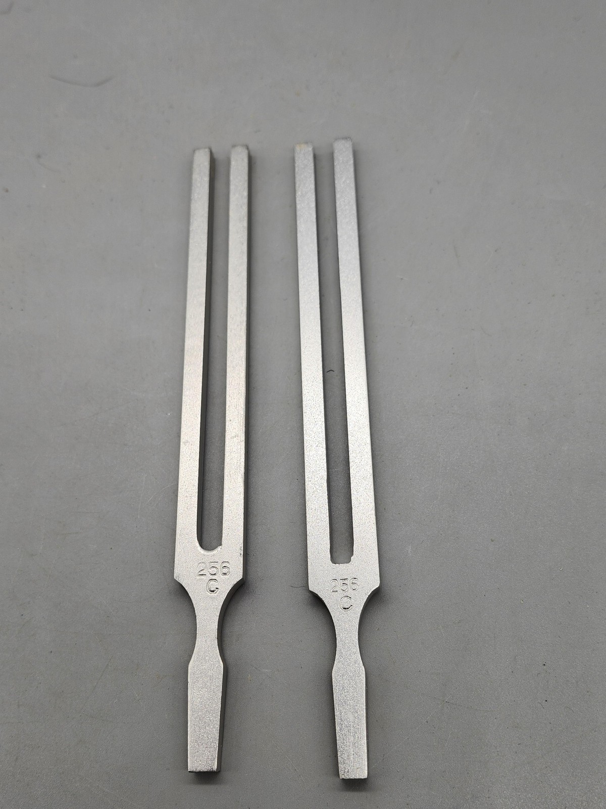 Tuning Fork Set Of 2 256 C 256Hz Silver Metal Piano Violin Ukulele Instrument
