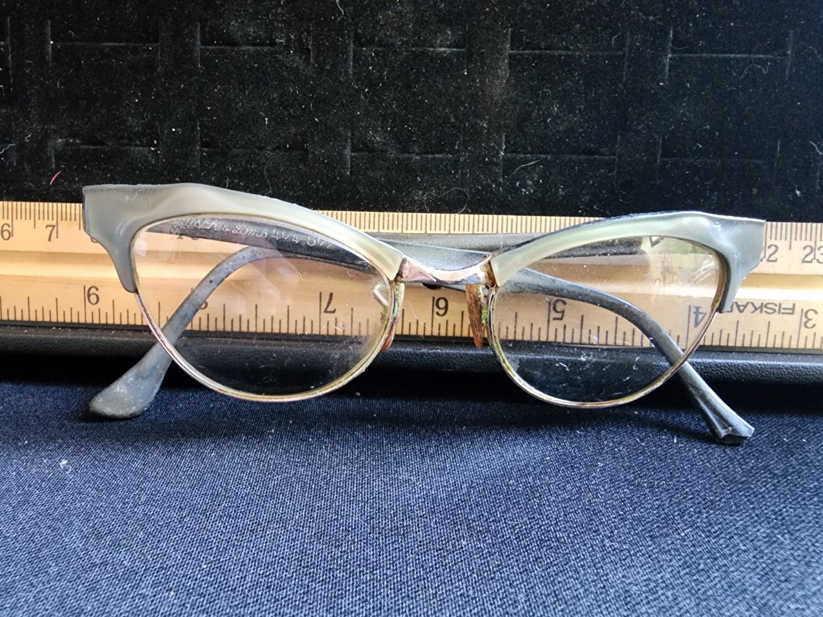 Vintage 60's Original Cat Eye Glasses Decorative Frame Glass Lens #5