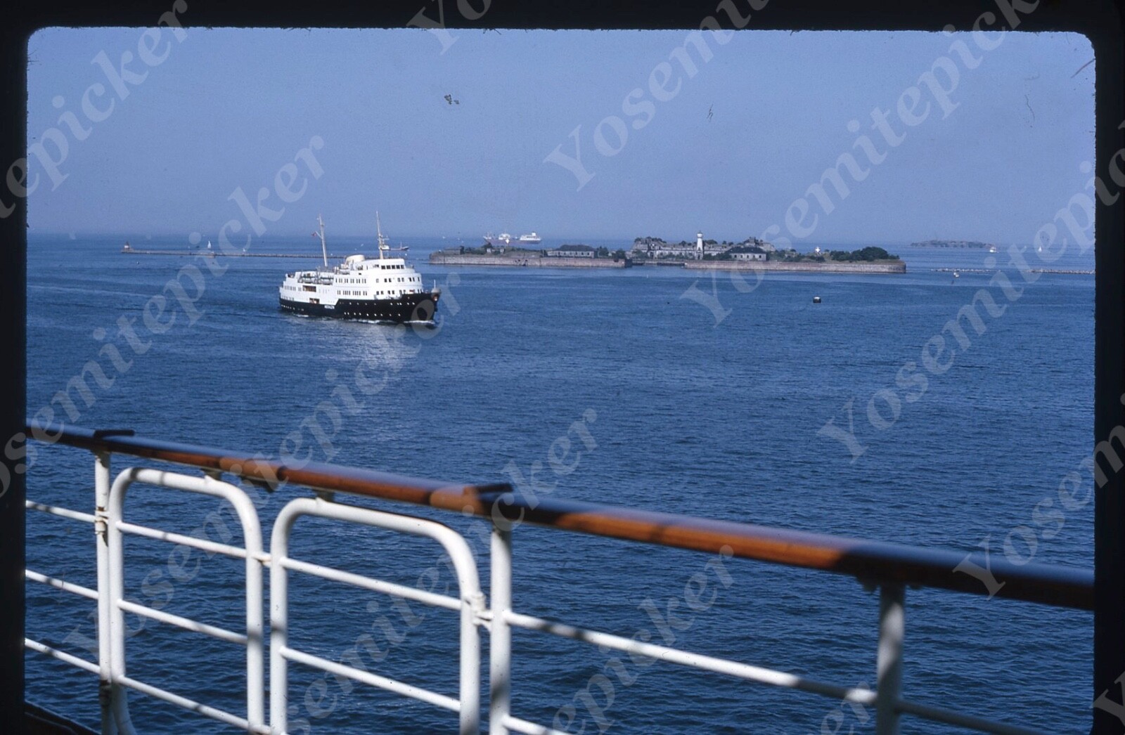 Sl88 Slide 1960's Ship  MS Lofoten ferry ? 919a