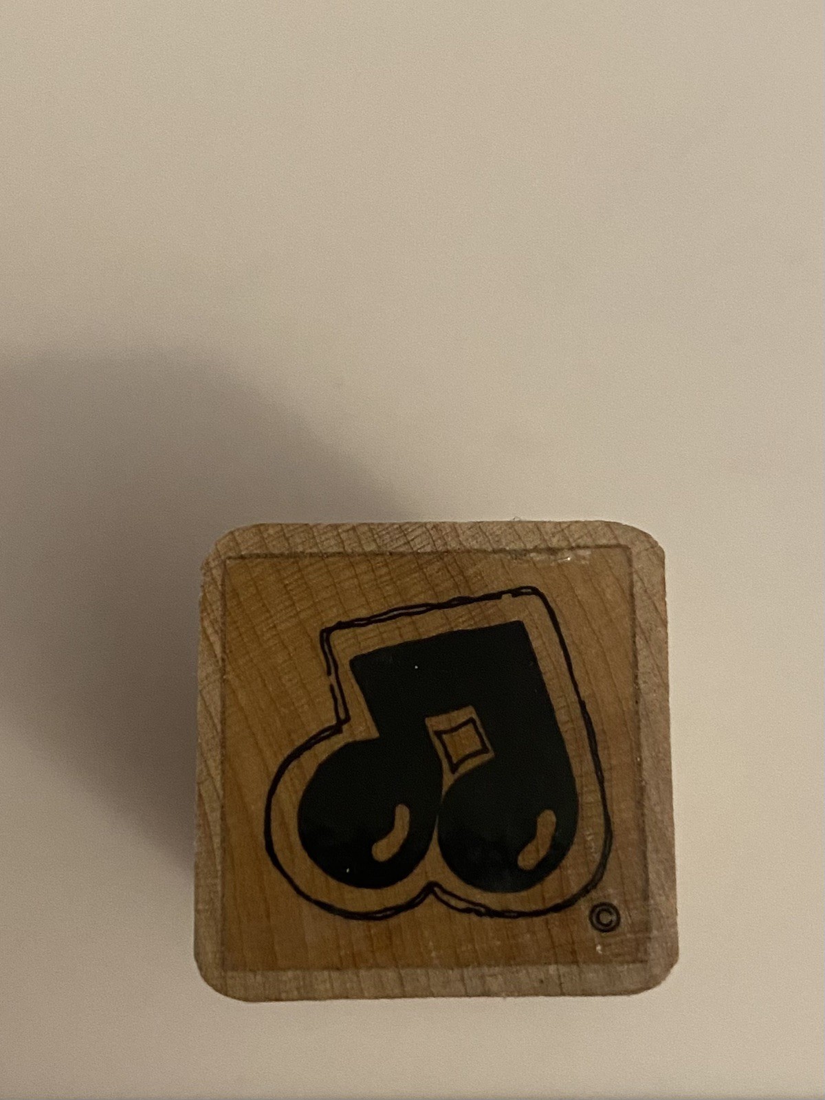 DOTS Musical Note Wood Mounted Rubber Stamp RS31