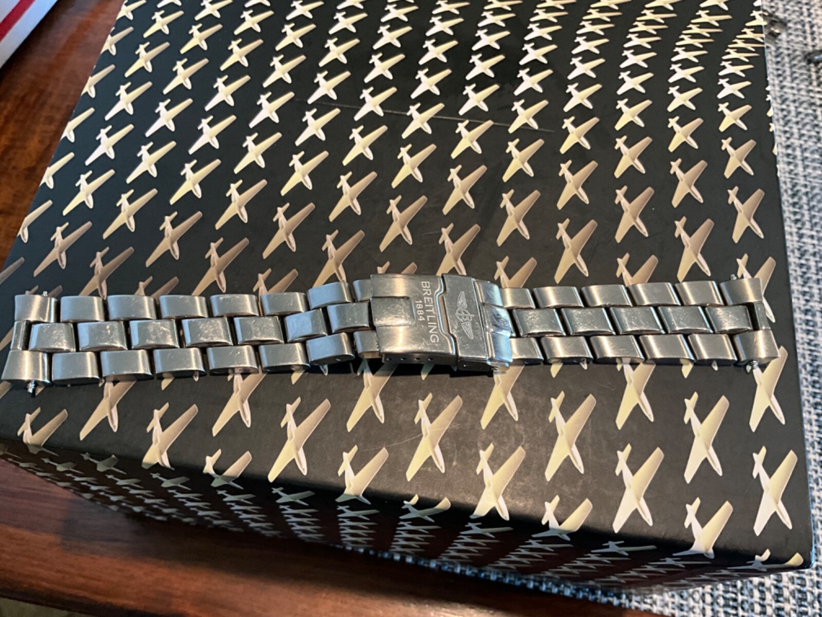 GENUINE BREITLING BRACELET 18/16 REFERENCE #S1904 END LINKS 824A 6” INCHES LONG