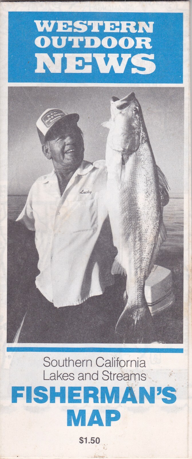 c1980 Southern California Lakes & Streams Fisherman Map