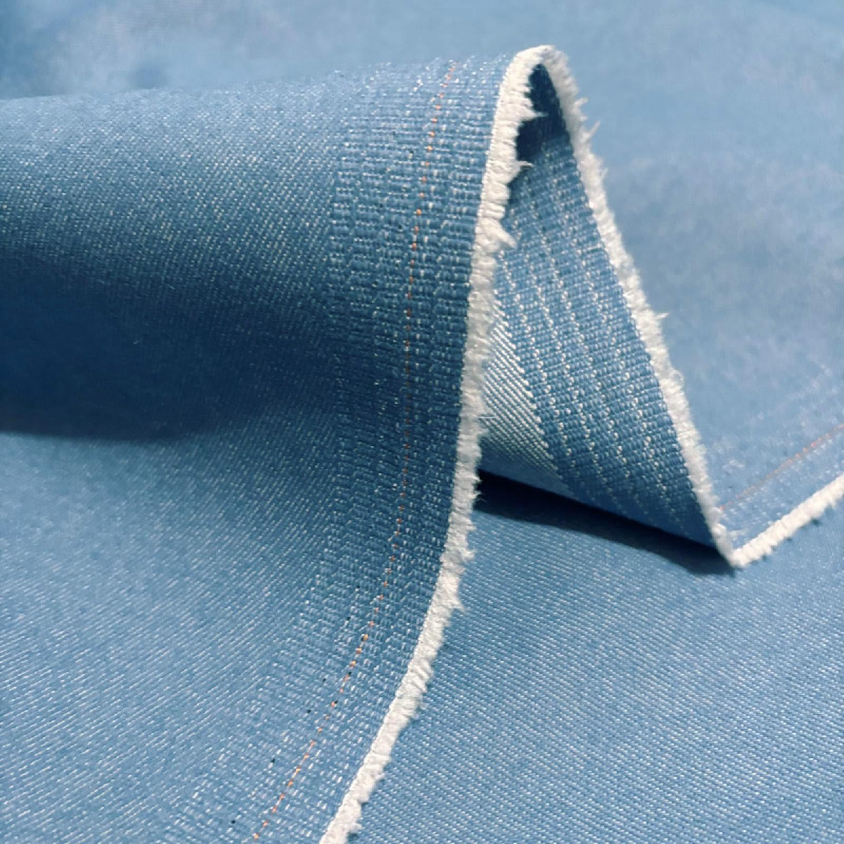 3-Yards 8 oz Light Blue Stretch Denim Fabric for Sewing & Crafting