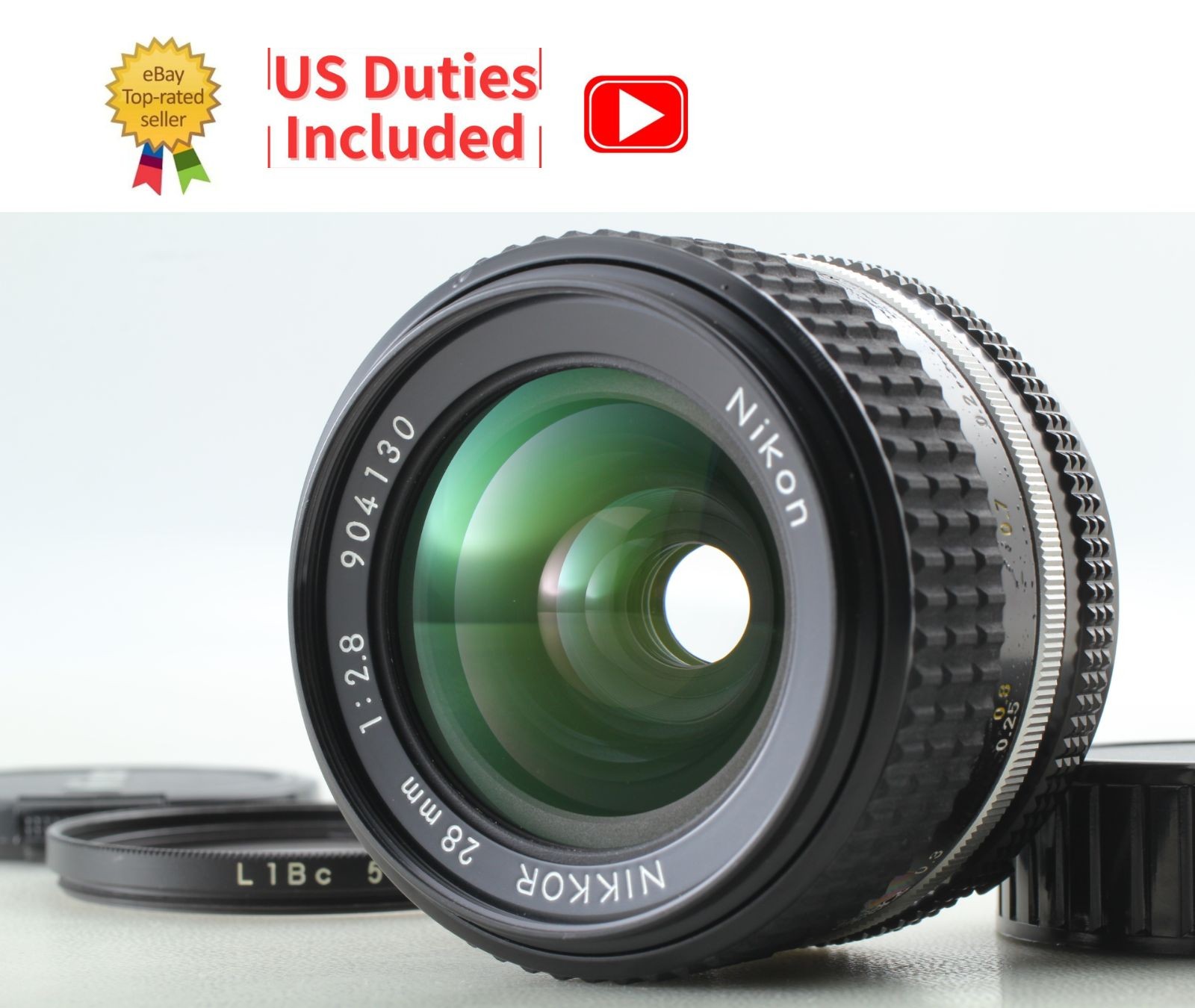 SIC SN/904xxx [MINT] Nikon Ai-s Ais Nikkor 28mm f/2.8 Wide Angle Lens From JAPAN