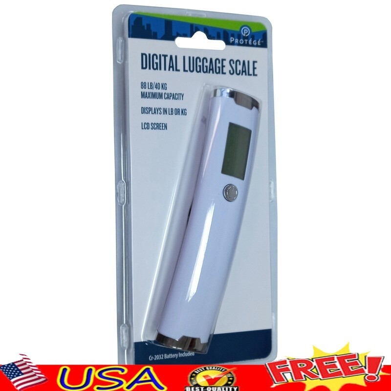 Digital Luggage Scale Portable Lightweight 88lb Capacity LCD Display Travel Tool
