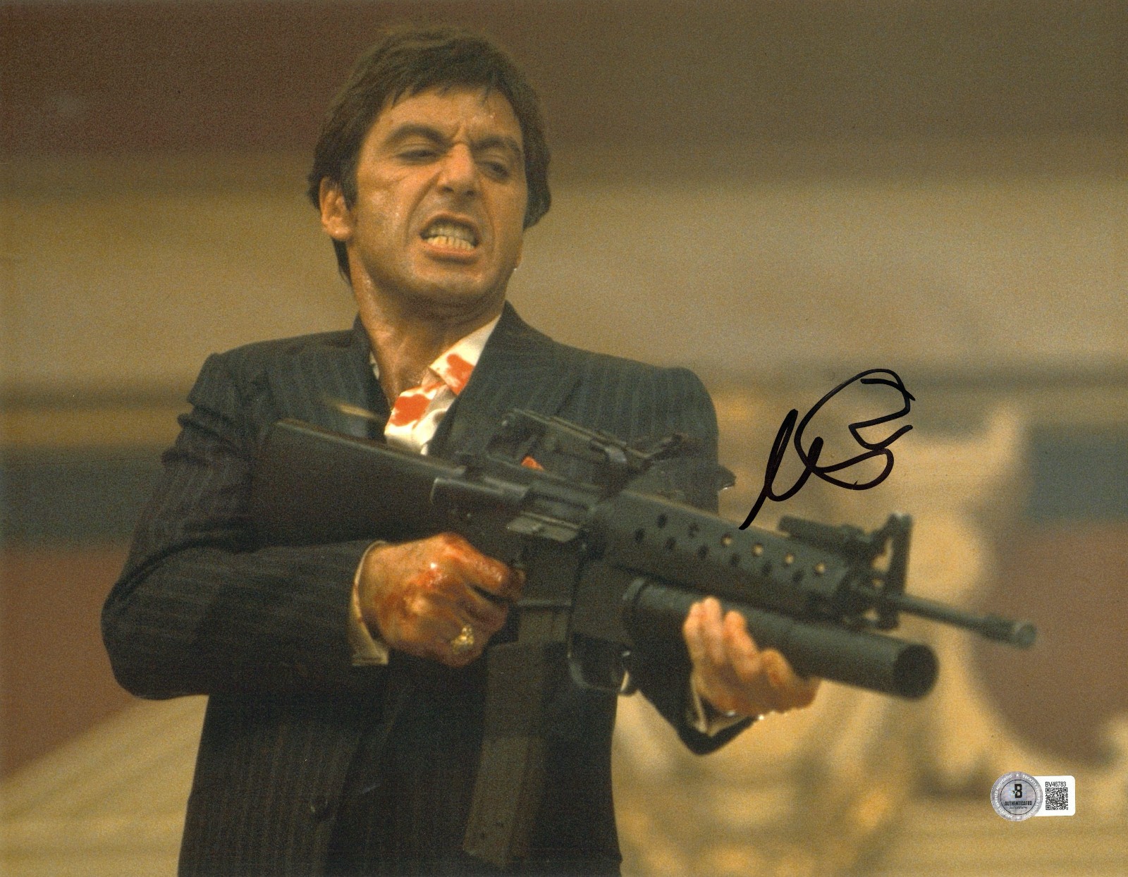 AL PACINO SIGNED AUTOGRAPH SCARFACE 11X14 PHOTO BAS BECKETT COA TONY MONTANA