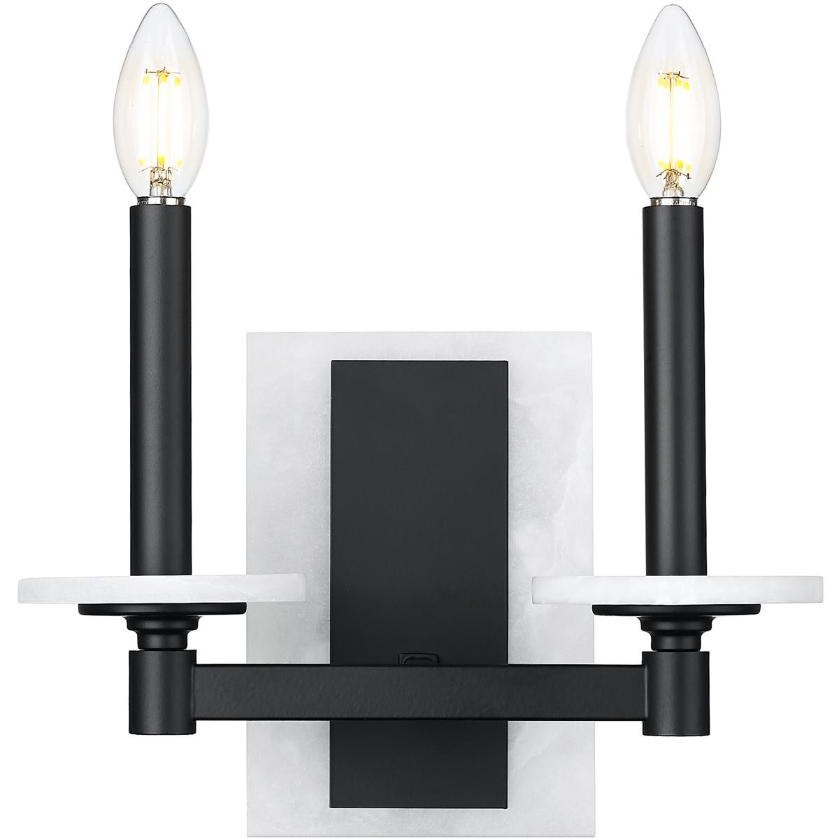 Z-Lite 3045-2S-MB Kaden Wall Sconce Wall Light in Matte Black