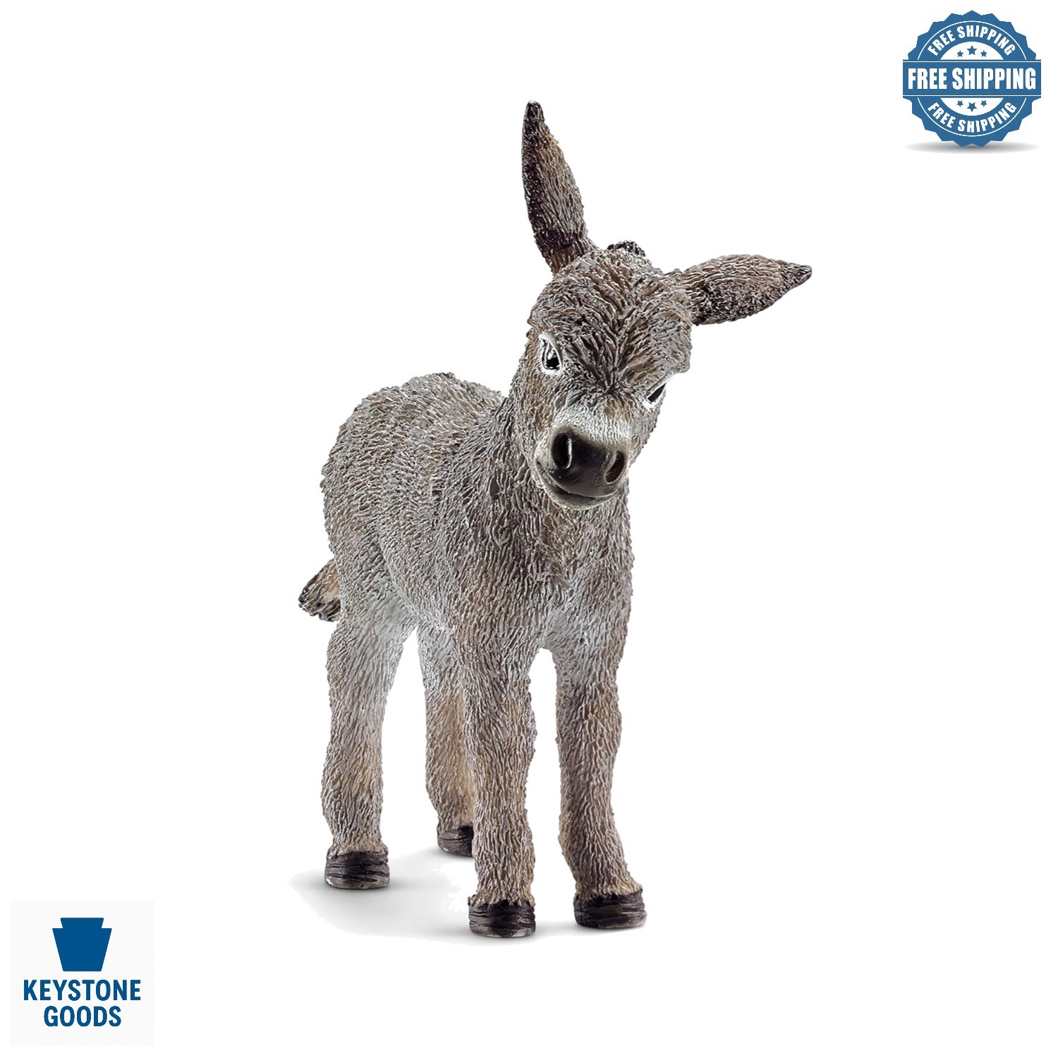 Farm World Realistic Baby Donkey Foal Toy Figure - Imaginative Farm Play for ...