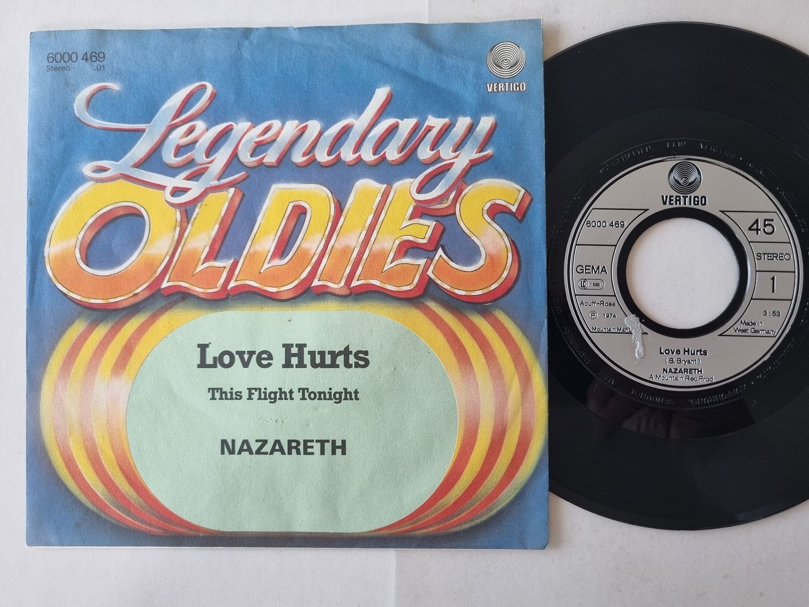 Nazareth - Love Hurts/ This Flight Tonight 7'' Vinyl Germany