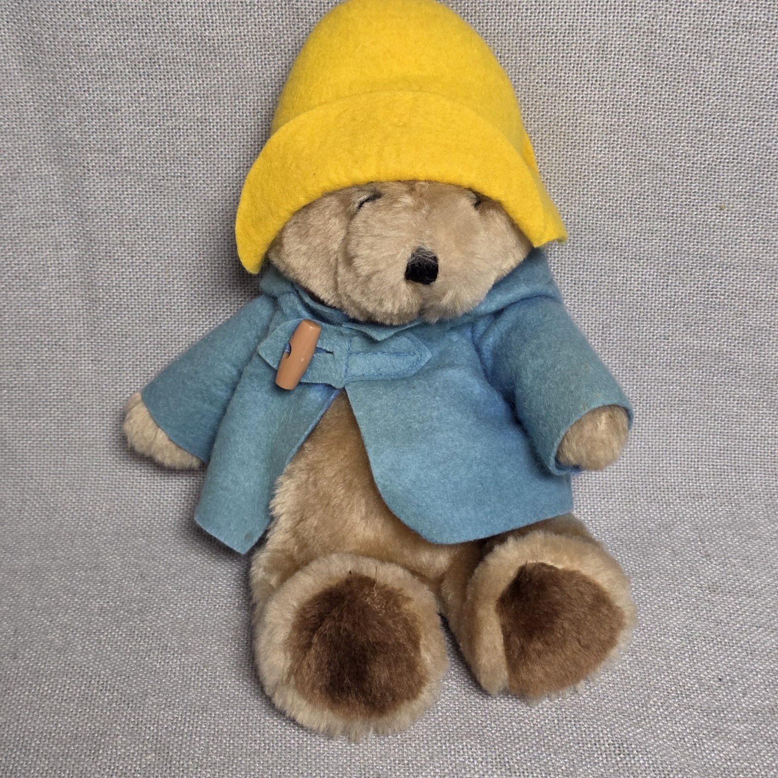 Vintage Paddington Bear Plush Eden Toys 1975 1981 London England Yellow Hat 