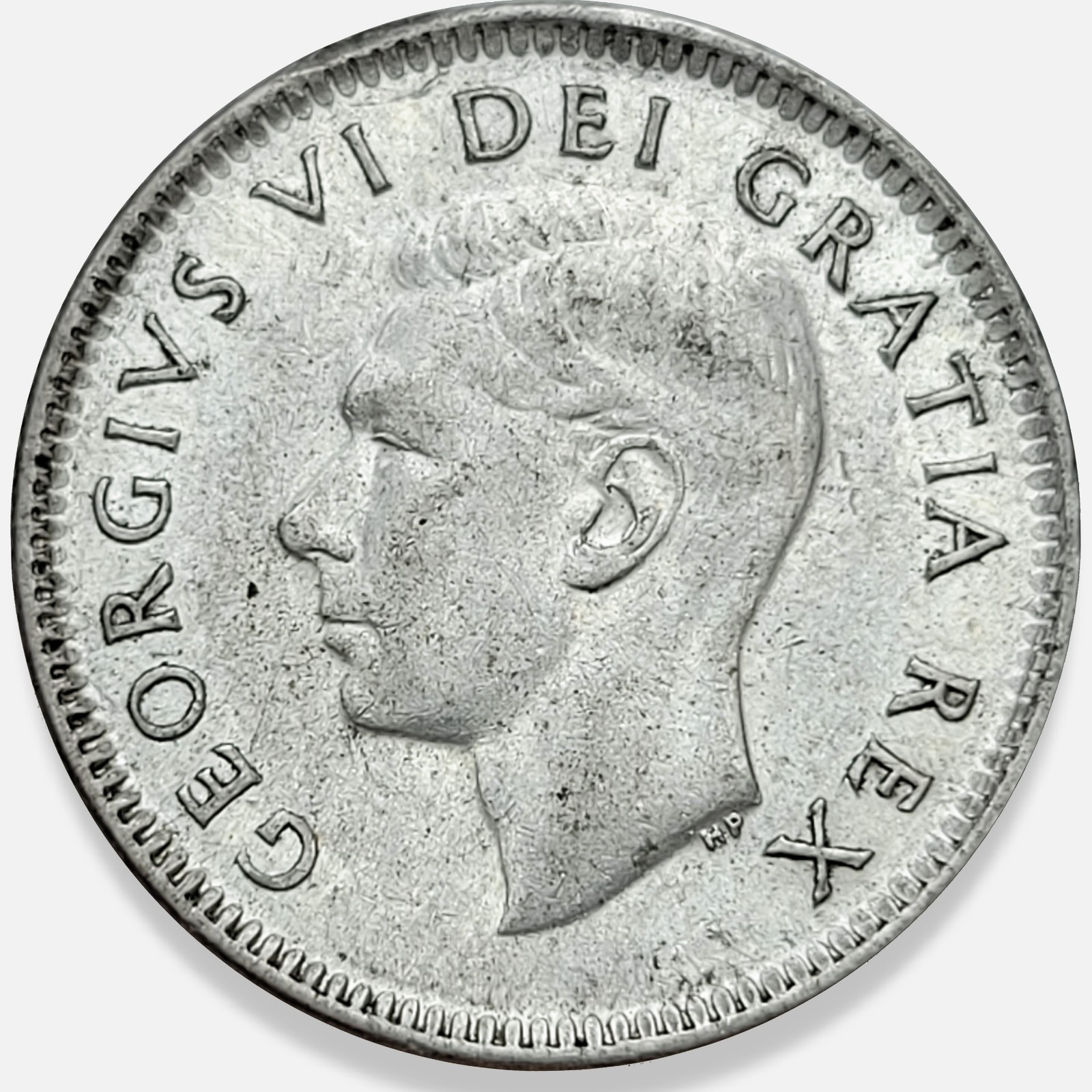 1951 Canada George VI 10 Cents Dime 80% Silver 10c Canadian #7  🇨🇦