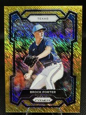 Brock Porter 2024 Panini Prizm Baseball Gold Shimmer Prizm /7 FOTL Rangers