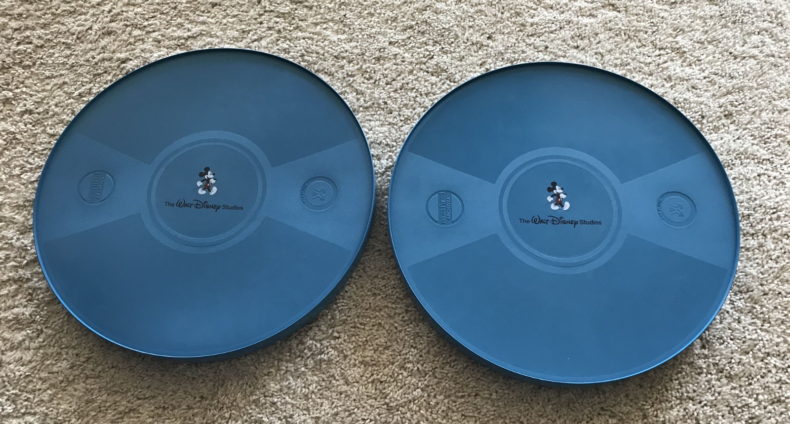 2 NEW WALT DISNEY STUDIOS TUSCAN PROVENT 16mm 2000' ARCHIVAL PLASTIC FILM CANS