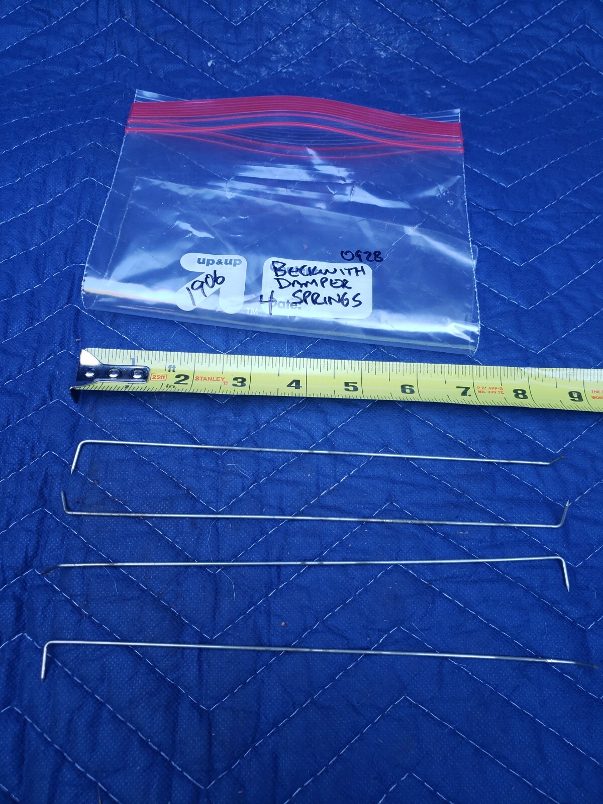 1906 Beckwith Pump Organ 4 Damper Springs #0928