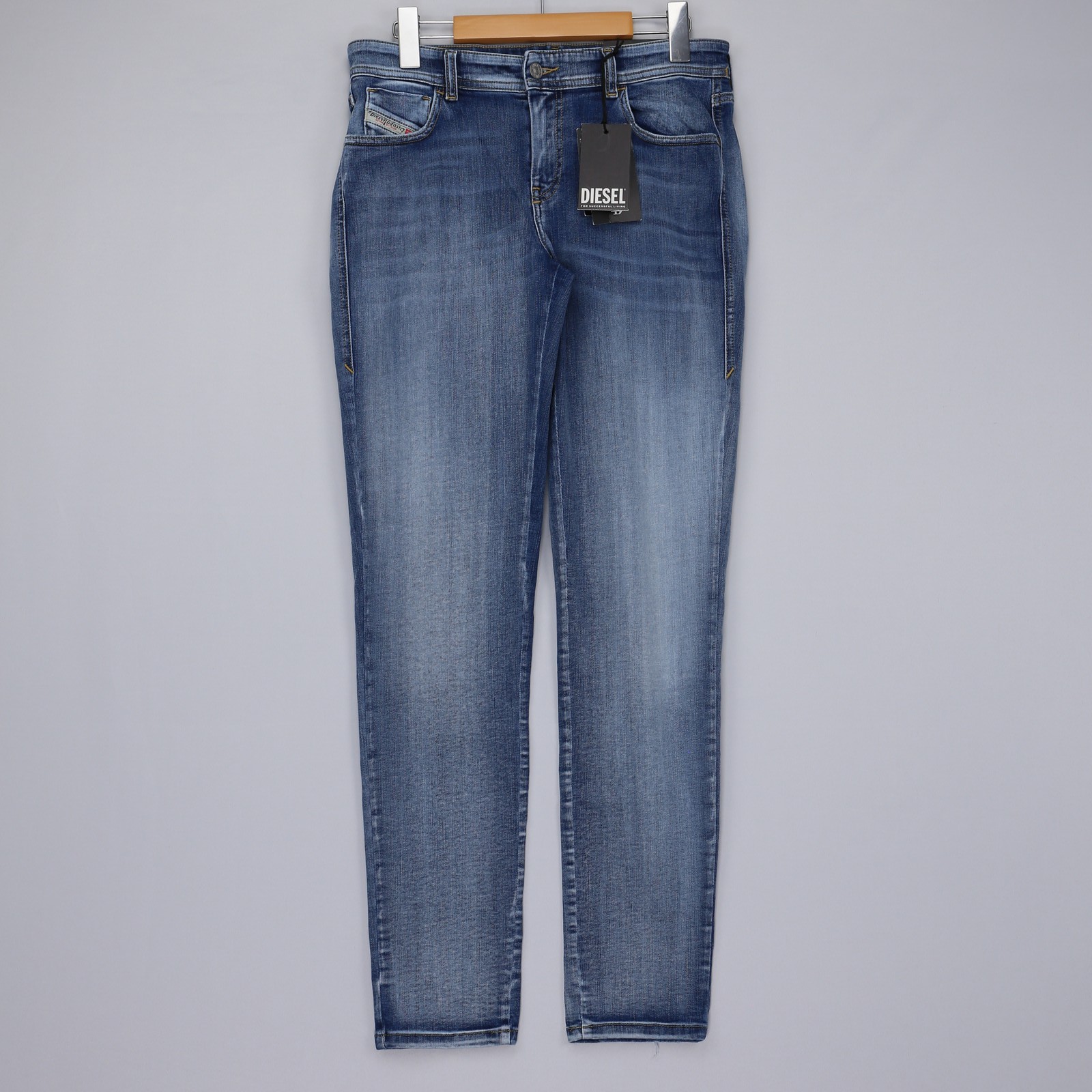 Diesel Womens Jeans 2017 Slandy Super Skinny Ankle Mid Rise Medium Blue Size NWT