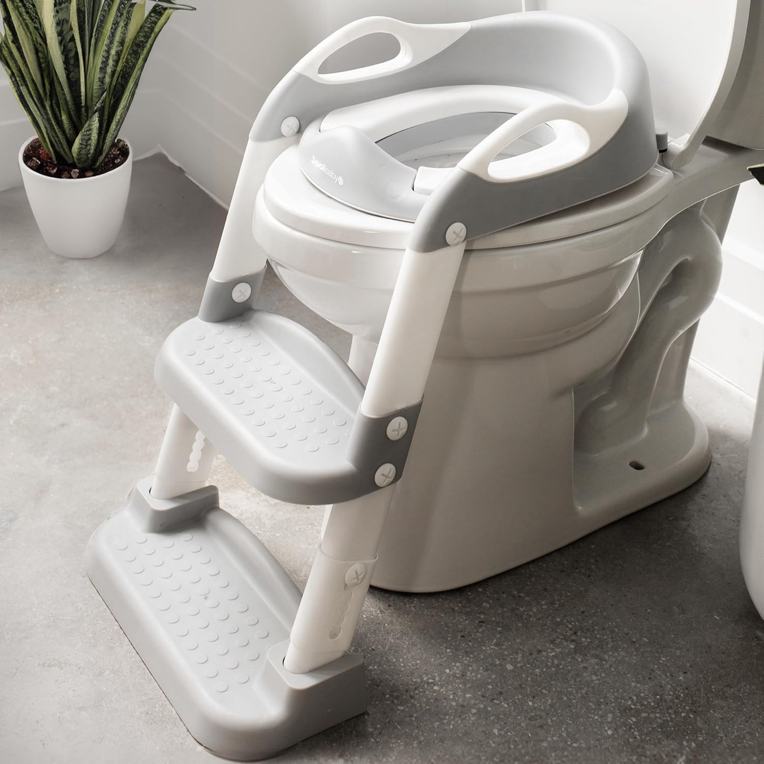 Potty Training Seat with 2 Step Ladder for Toddlers - Splash Guard, Adjustable H