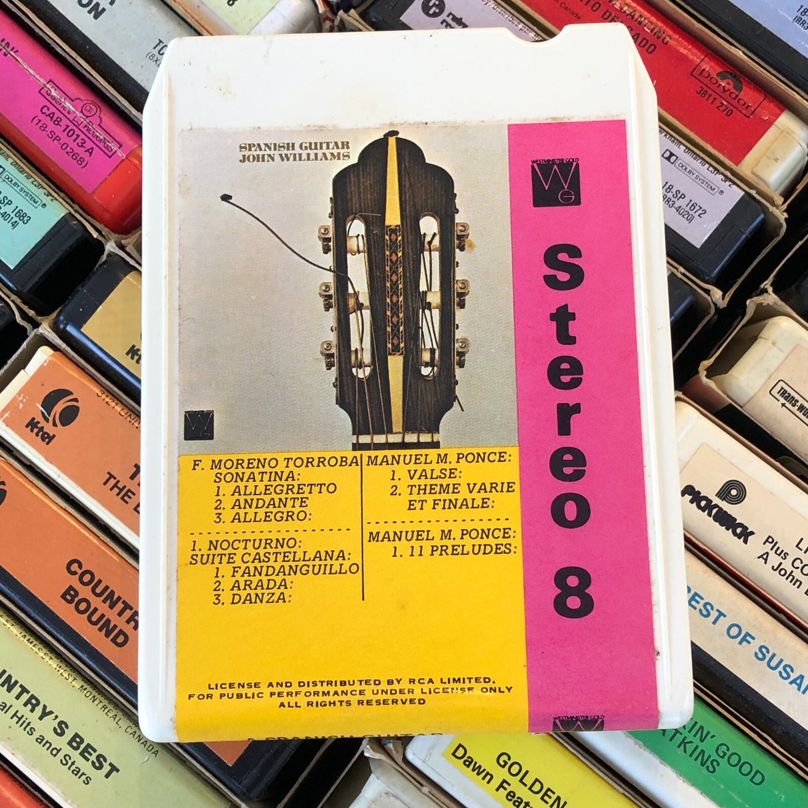 John Williams : A Spanish Guitar, 8 Track Tape