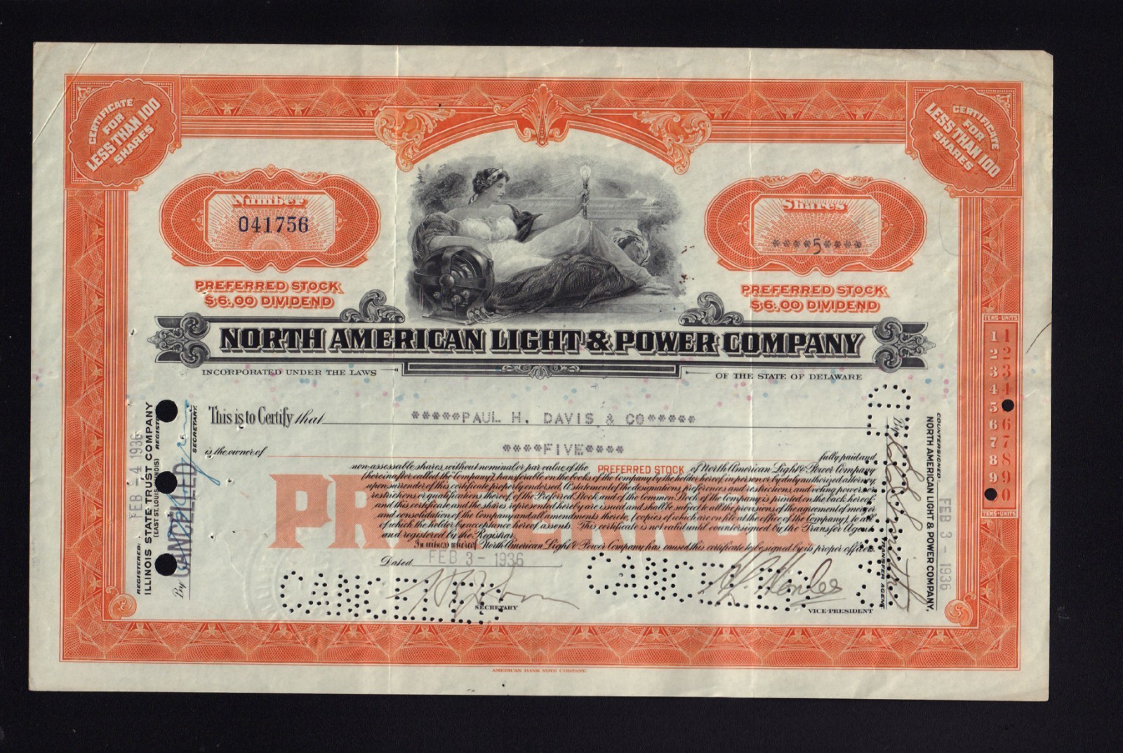 North American Light & Power  founded in South Bend Indiana- lateron HQ Chicago