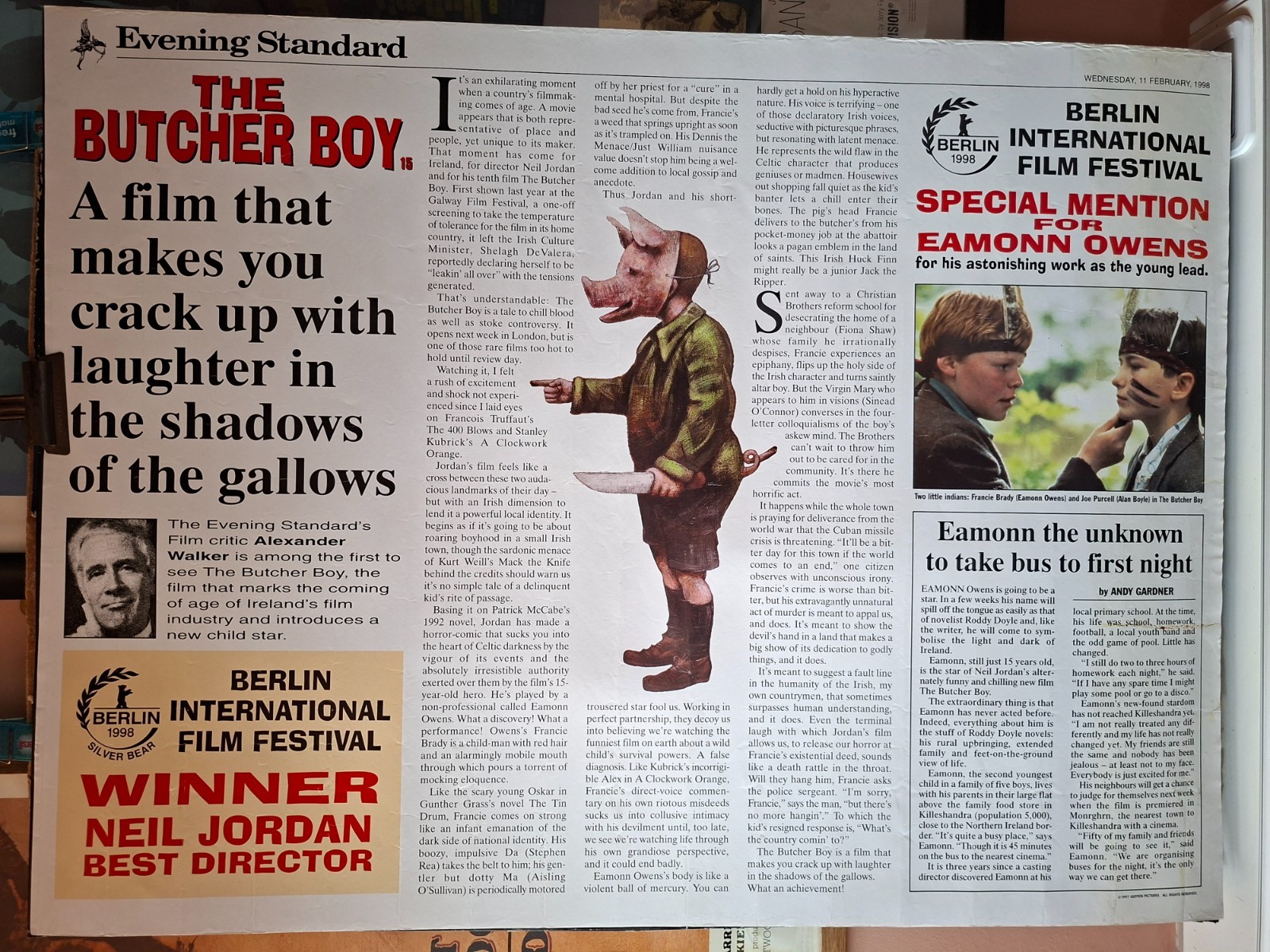 The Butcher Boy - Neil Jordan - Quad Cinema Poster