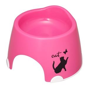 Bulk Non-Slip Pink Cat Food Bowl (5-Pack)