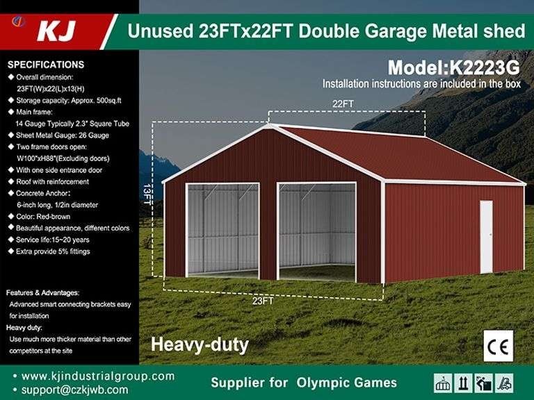 23x22FT Metal Building/Shop (Full Kit) New Everything Included Shipping Availab