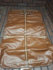 Unisex Samsonite Carry-On Travel Bag Garment Suit 2 Hangers Brown Leather 